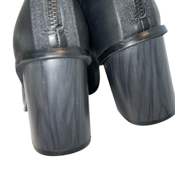 Splendid Women's Boots Size 8.5M Black Leather Upper Ankle Back Zip "Magnolia" - Picture 6 of 8